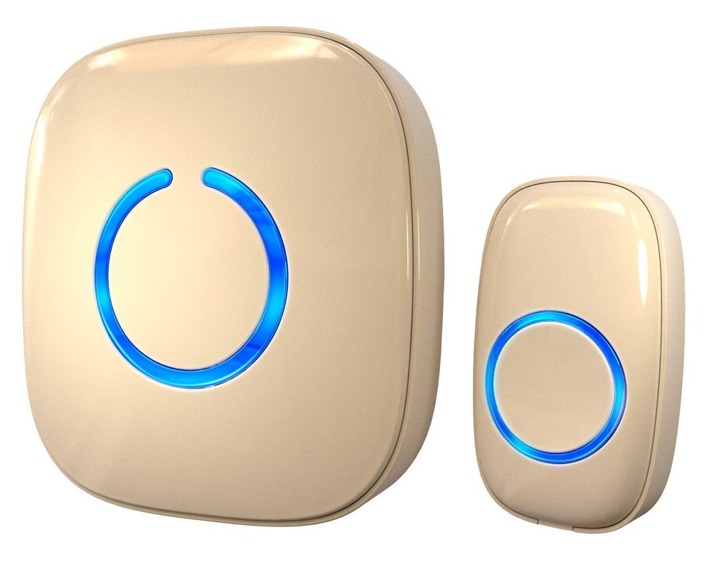SadoTech Wireless Doorbell, Beige, 1 Plug In Receiver