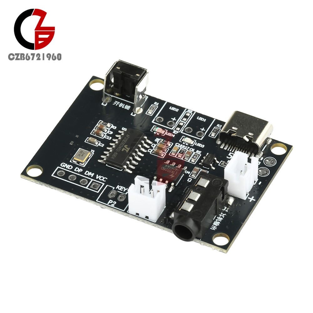 5PCS DC 5V 5W Bluetooth Amplifier Board Mono Mini Audio Module Type C Interface