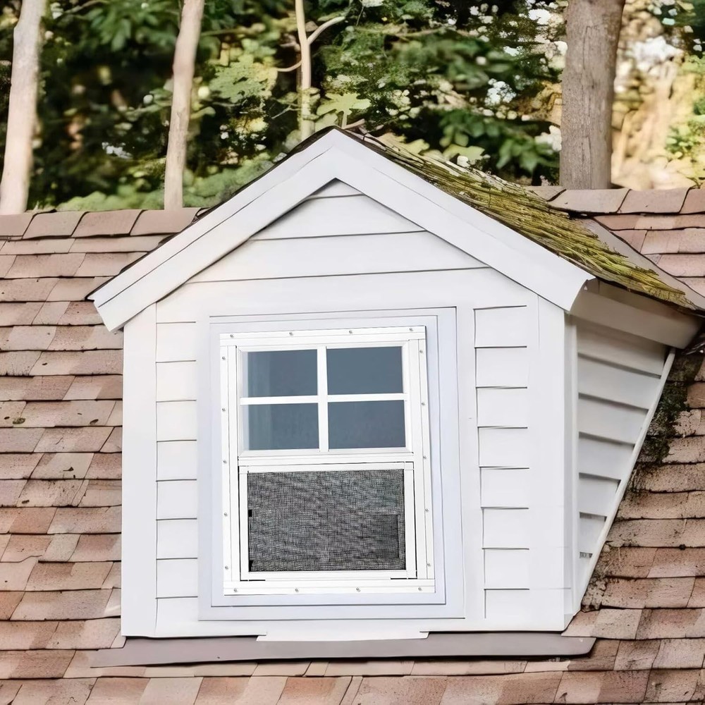 2 Pack Shed Windows,18" x 23" Small Sliding Windows,Flush Mount Windows with ...