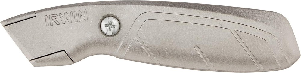IRWIN Utility Knife, Fixed Blade Gray 2 Pack - Utility Knife - Irwin Blue Blade