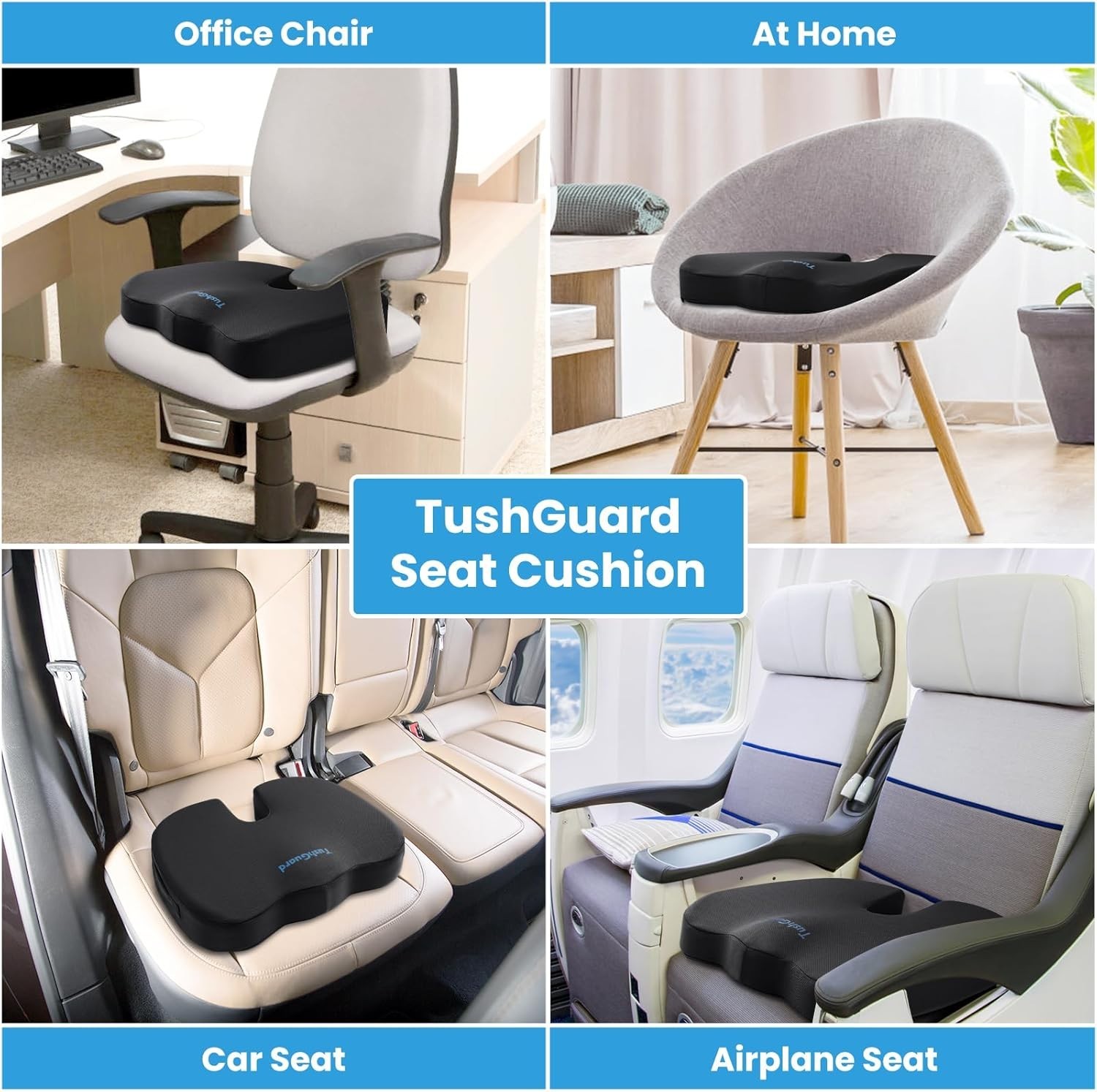 Everlasting Comfort Doctor Recommended Memory Foam Seat Cushions For Office -