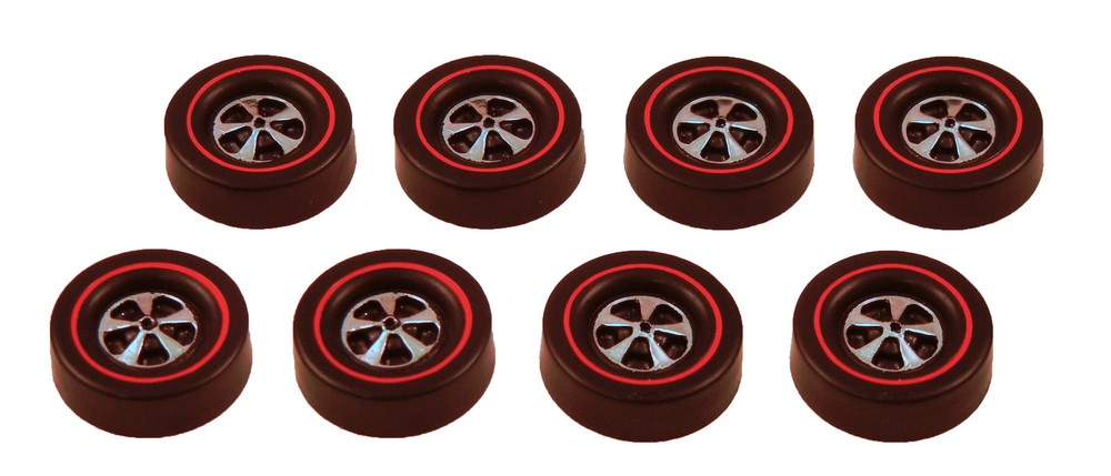 8 Brightvision Redline Wheels - 8 Large Cap Deep Dish Bright Chrome Style