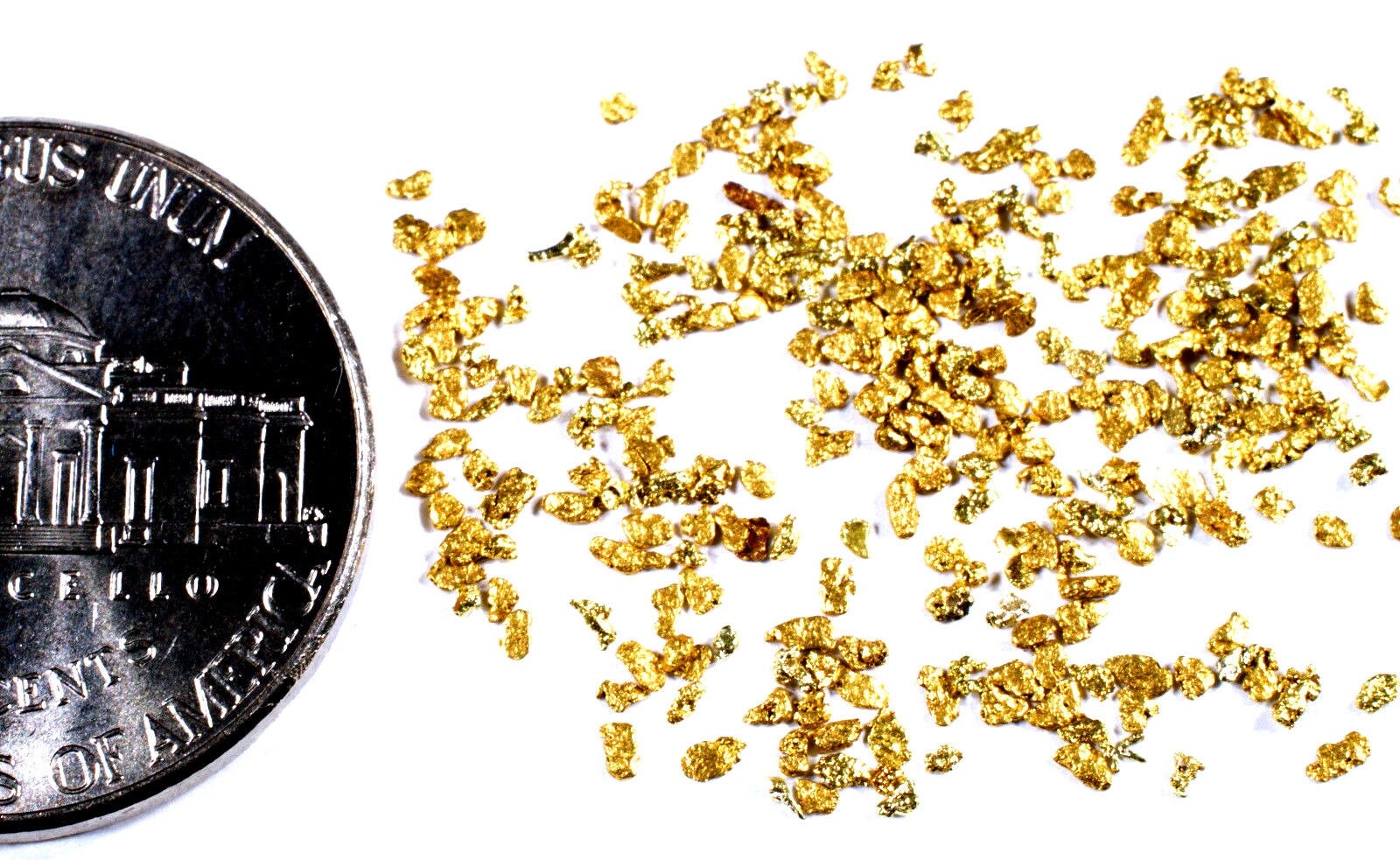 1.000 GRAMS ALASKAN YUKON BC NATURAL PURE GOLD NUGGETS MESH #30 SMALL FINES
