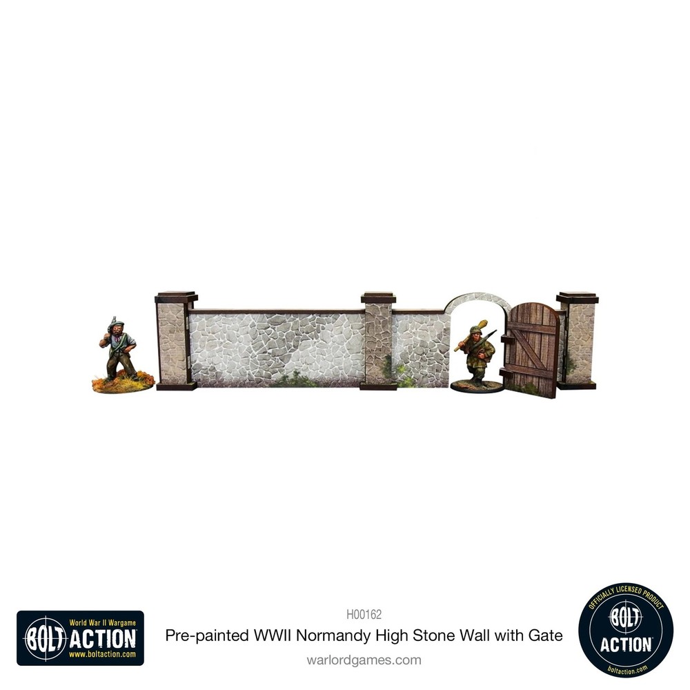 Micro Art Studio: Pre Painted WWII Normandy Stone Wall High