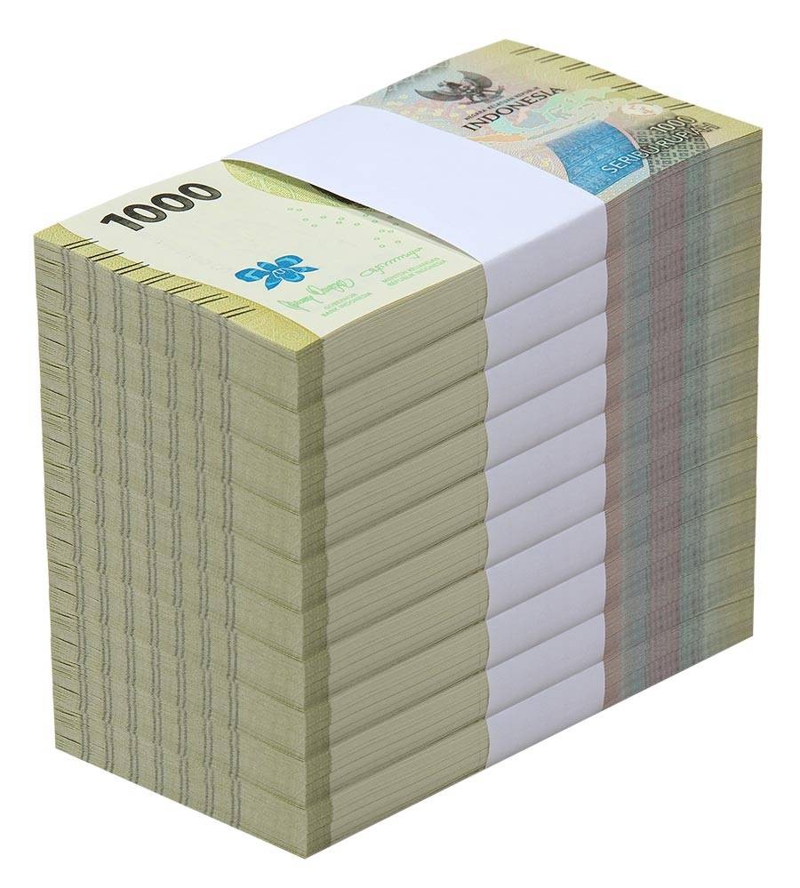 Indonesia 1000 Rupiah, 2022, P-162a.1, UNC X 1000 PCS Brick