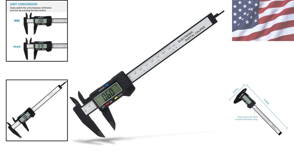Durable Electronic Micrometer Caliper with Large LCD for Precise Measurements