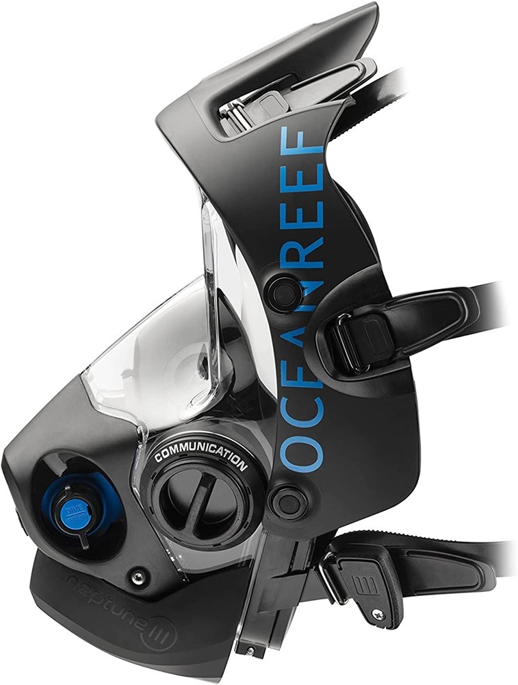 Ocean Reef Neptune III System - Diving Full Face Mask-Small/ Medium, Black