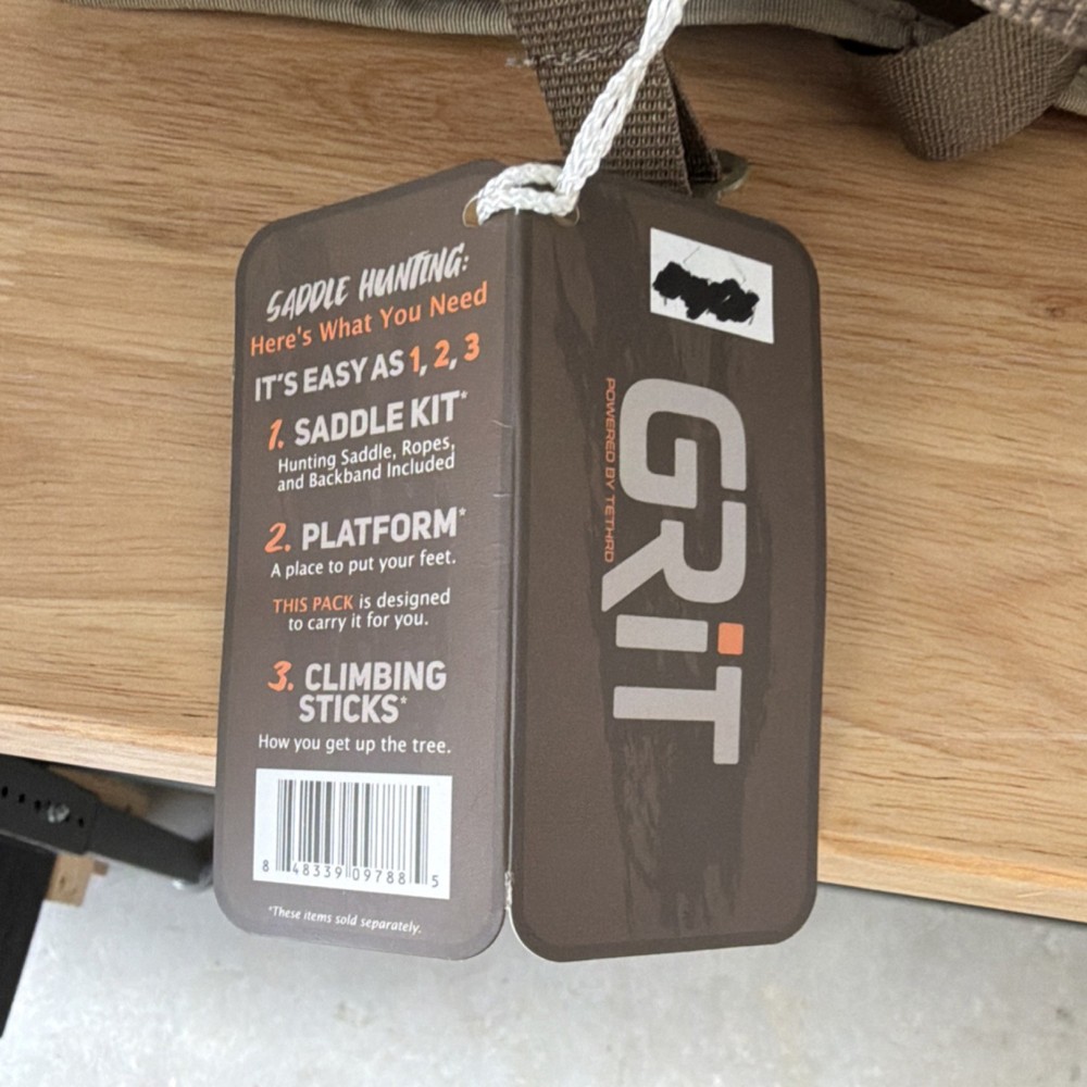 GRIT Workhorse Platform Pack Regular Brown MOLLE Compatible for Hunting