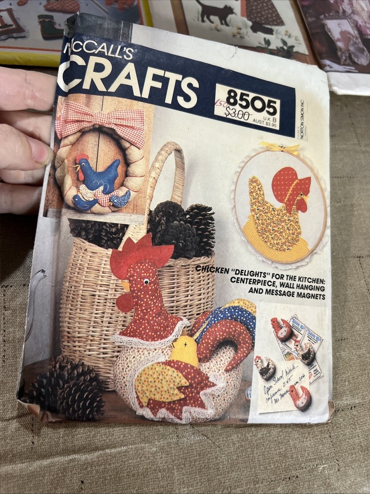 VTG Lot Patterns CRAFTS Transfer Bears Stuffed Plush Mixed