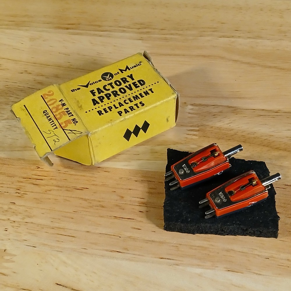 2 x 1960's VACO ST2 Cartridge Stylus Needles USED