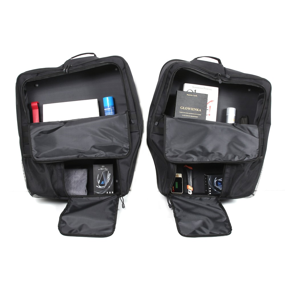 Black Tailgate Interior Window Upper Storage Bag Folding For Benz Sprinter 09-18