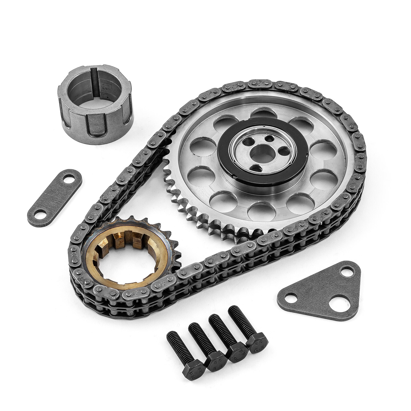Chevy GM LS1 LS2 LS6 Double Roller 9 Keyway Billet Steel Timing Chain Kit
