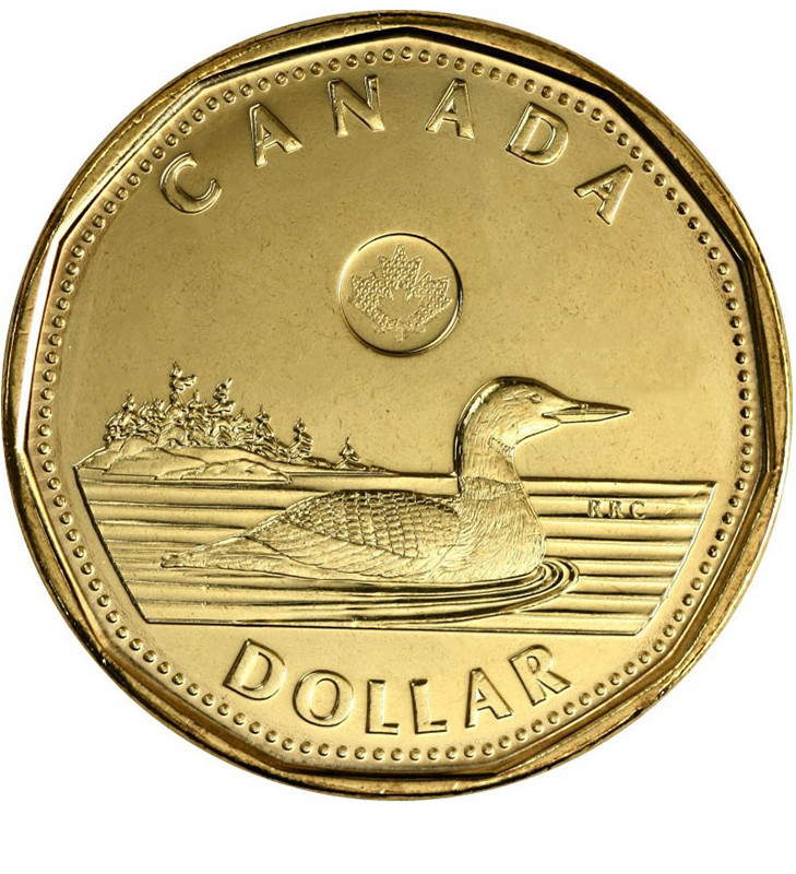 2016 Canada Regular Loonie One Dollar Coin. Mint UNC. $1 Loon