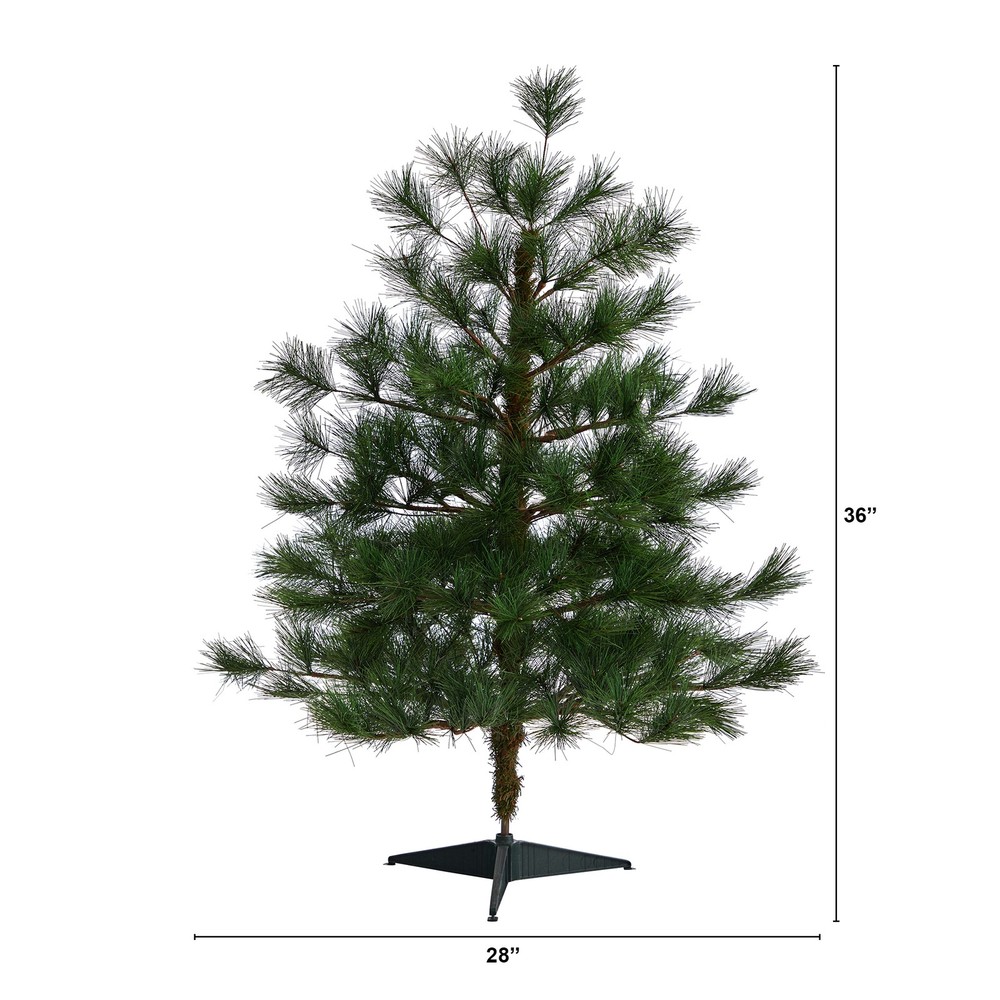 Nearly Natural 3ft Yukon Mixed Pine Artificial Christmas Tree