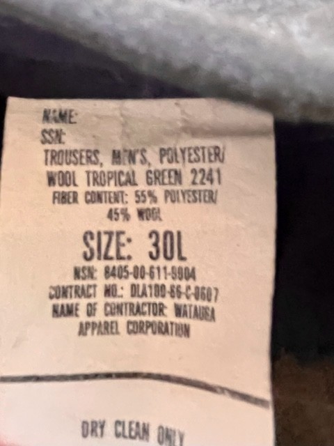 Vintage USMC Service C Uniform Set Sergeant (E-5) Chevrons On Both Sleeves.