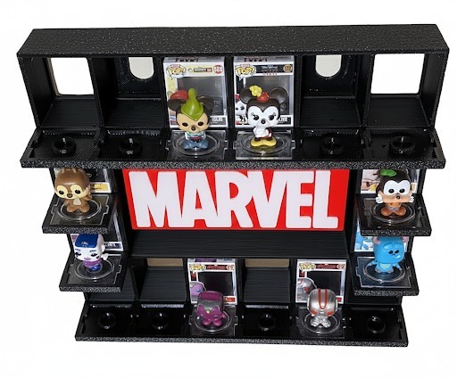 Marvel BITTY Pop Display (Holds 16) 3D Printed