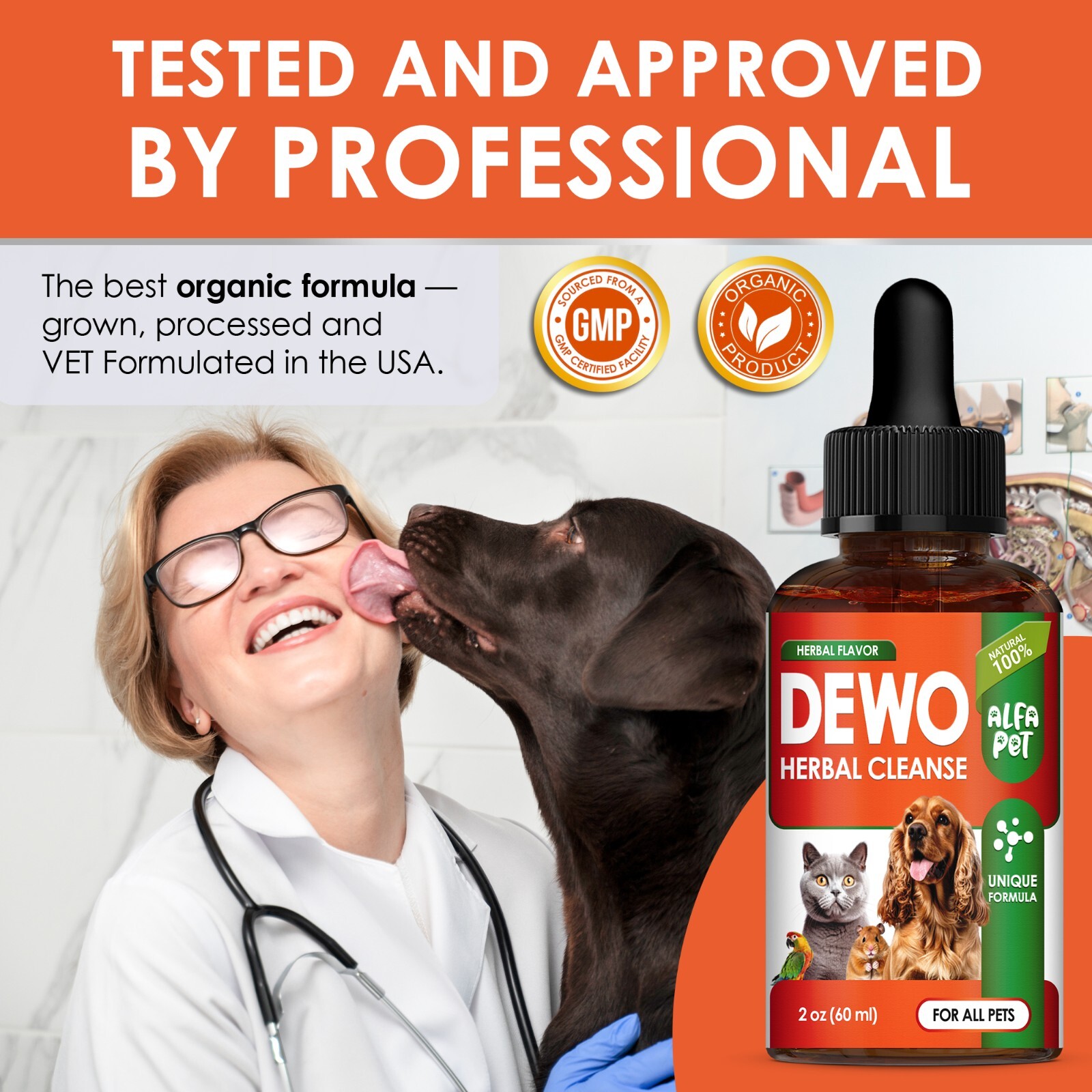 Pet Natural Dewormer Liquid | For Dogs & Cats | Daily Use Worm Support