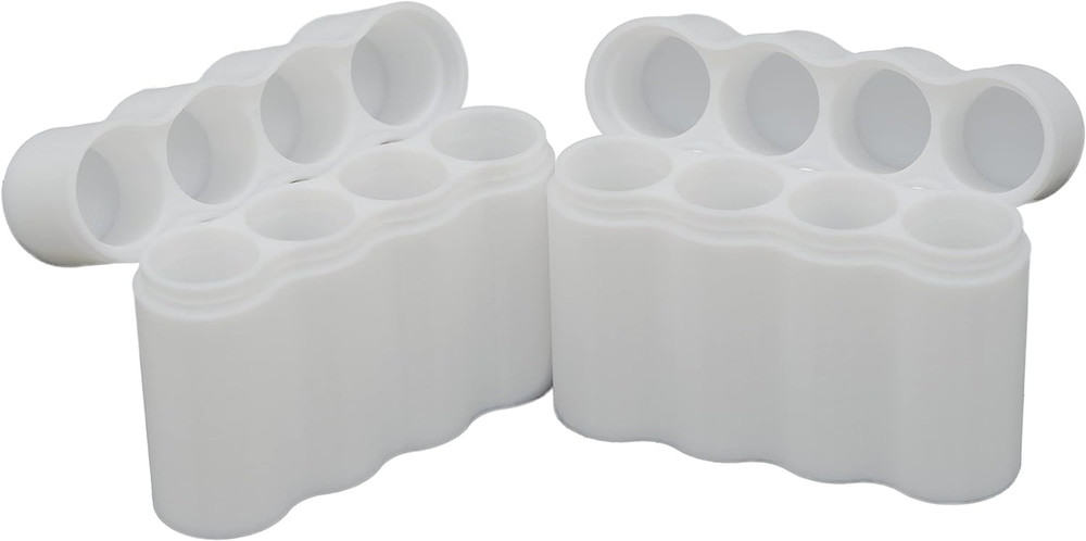 2 Pack AA Battery Case Soft Durable Material Holds 4 Batteries New