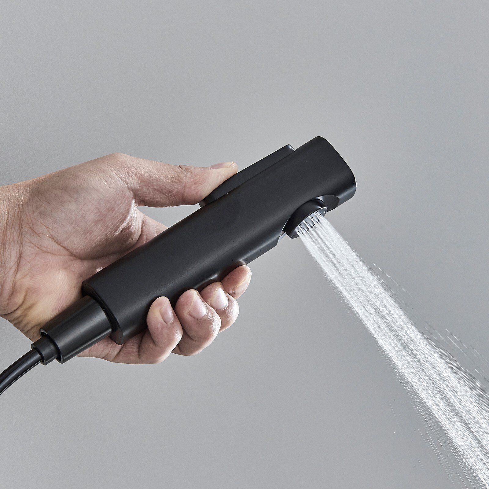 Black Bathroom Rainfall Shower Faucet Set Exposed Shower System with Mixer Valve