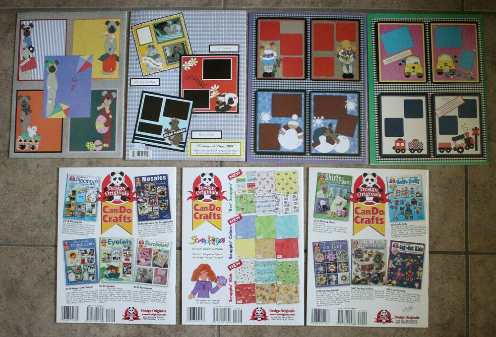 Seven EUC Never Used Scrapbook Craft Magazines Books
