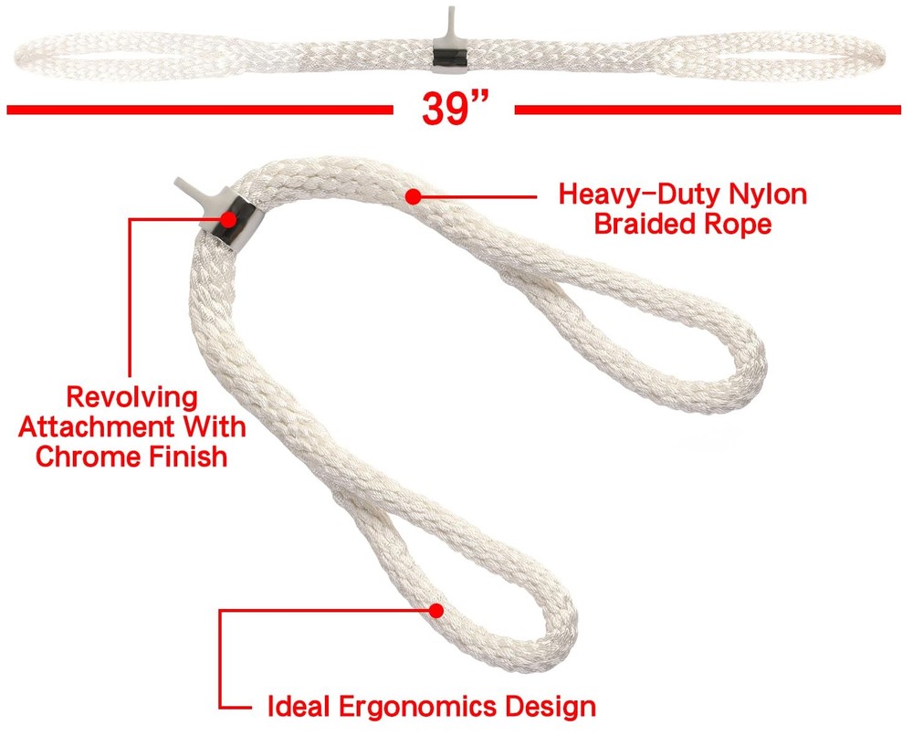 SEWD Tricep Rope 39 Inches Cable Attachment – Pull white