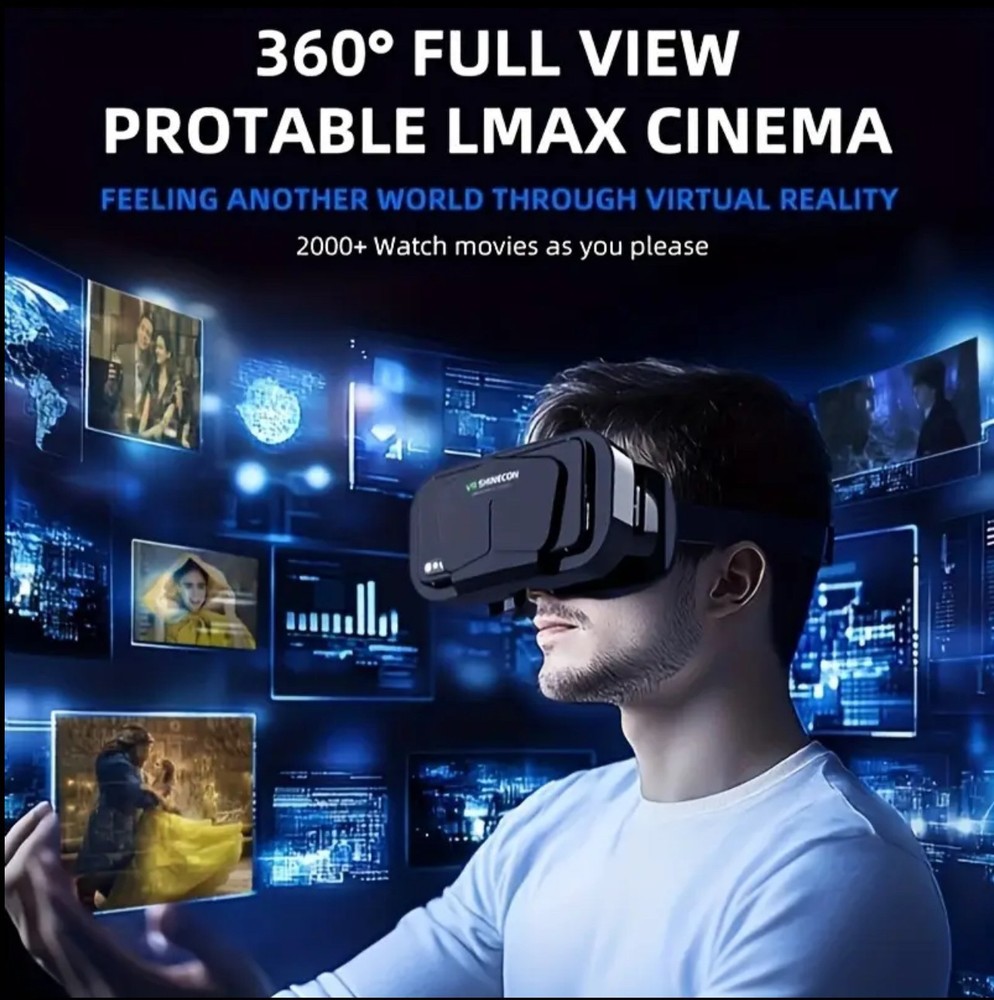 3D Smart VR Headset (Virtual Reality) With High Definition Blue Light Filter