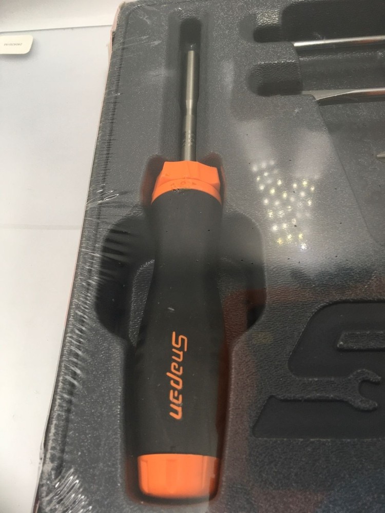 Snap-on 7 Pc Instinct Orange Soft Grip Combination Ratchet Screwdriver Set