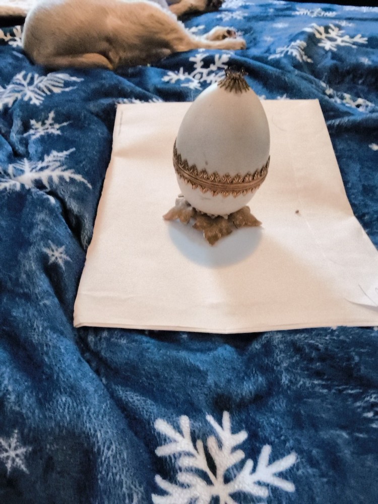 Mid-Century Modern Evans Gold Imperial / Easter Egg Perfume Bottle Set