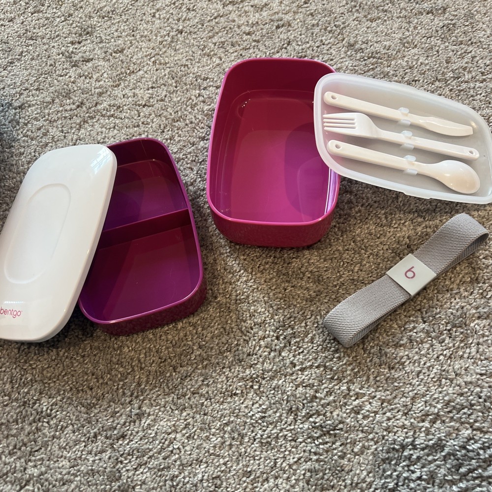 2 Bentgo Classic All-in-One Stackable Lunch Box with Flatware (His & Hers)