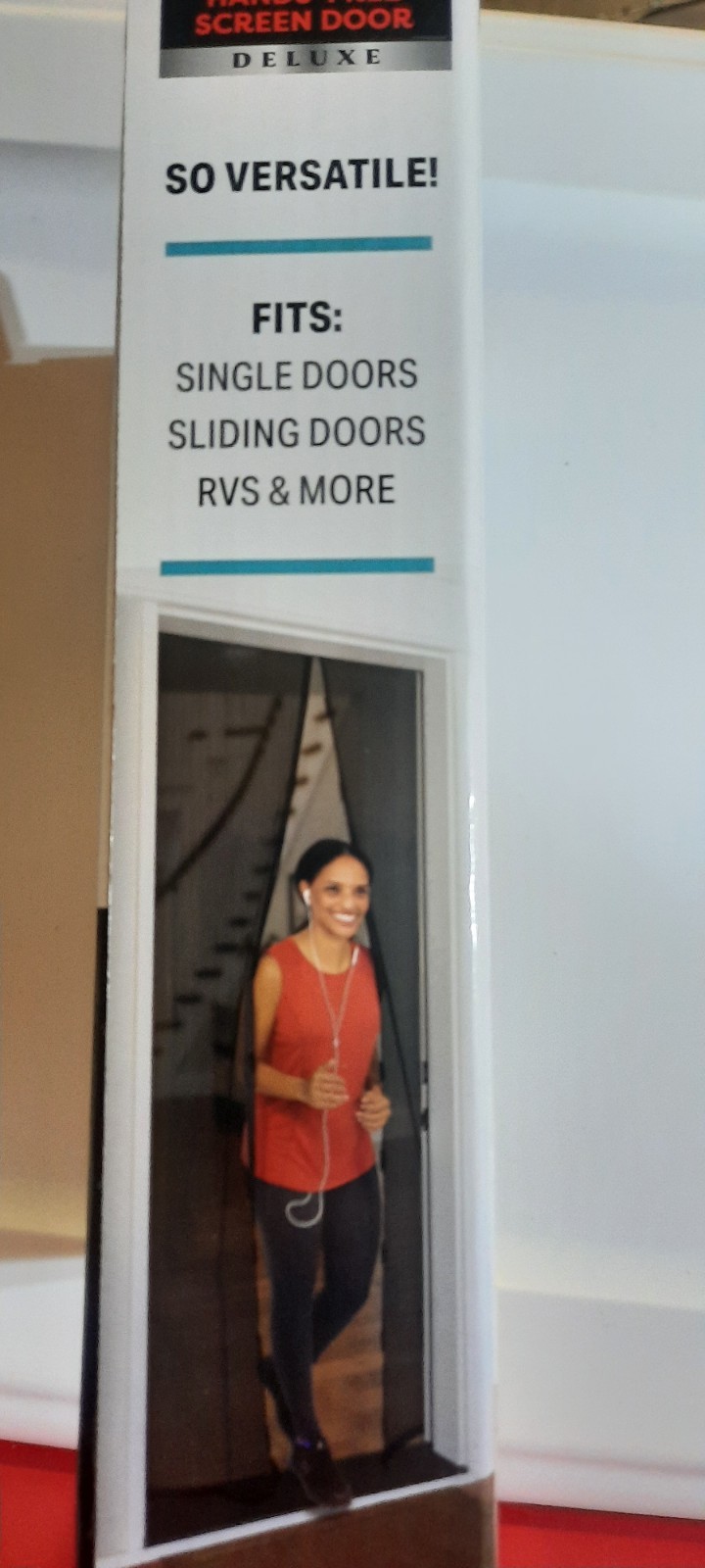 Magic Mesh Deluxe Hands-Free Screen Door Sealed New Improved Heavy Duty Mesh