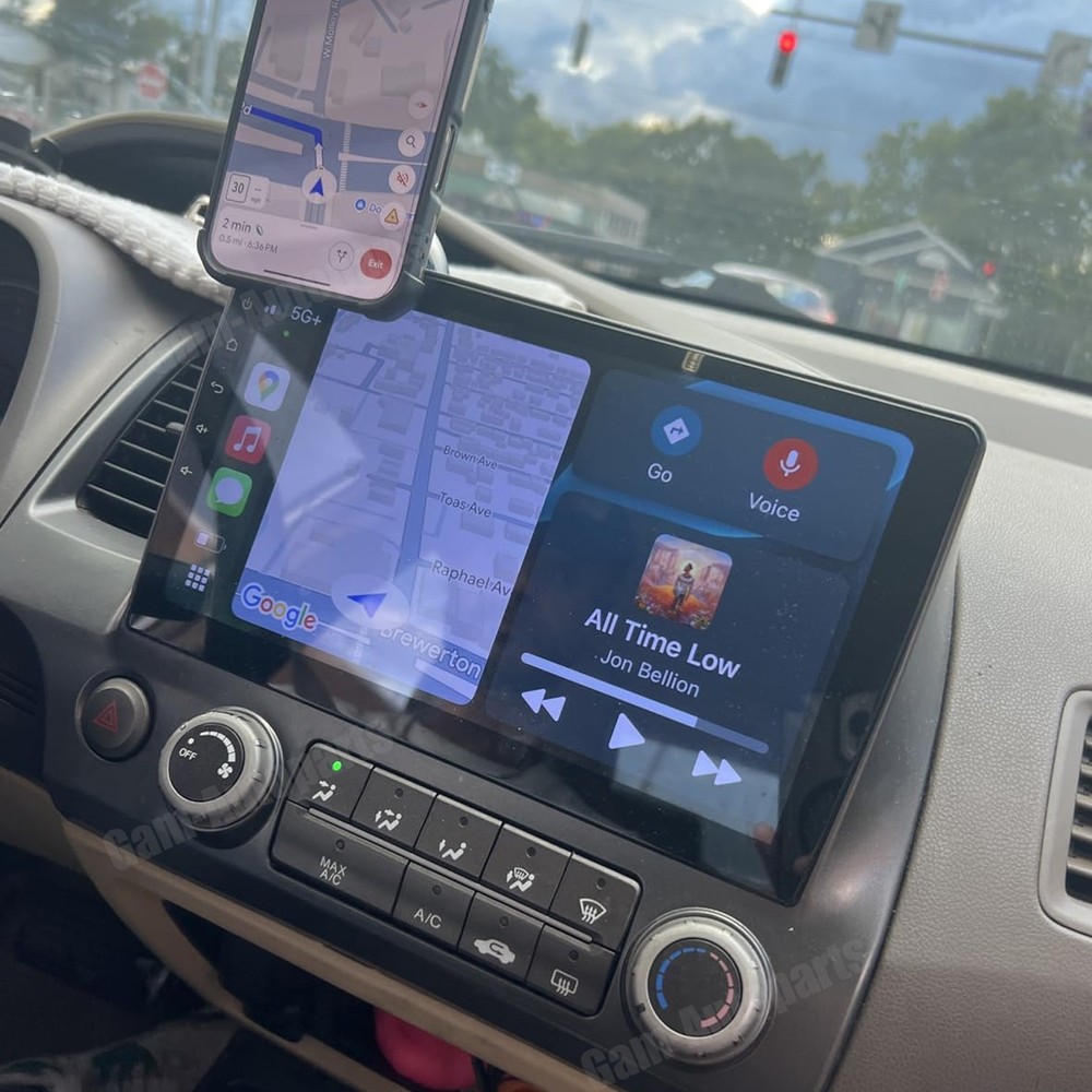 For Honda Civic 2006-2011 Apple Carplay Car Stereo Radio Android 13.0 GPS Navi