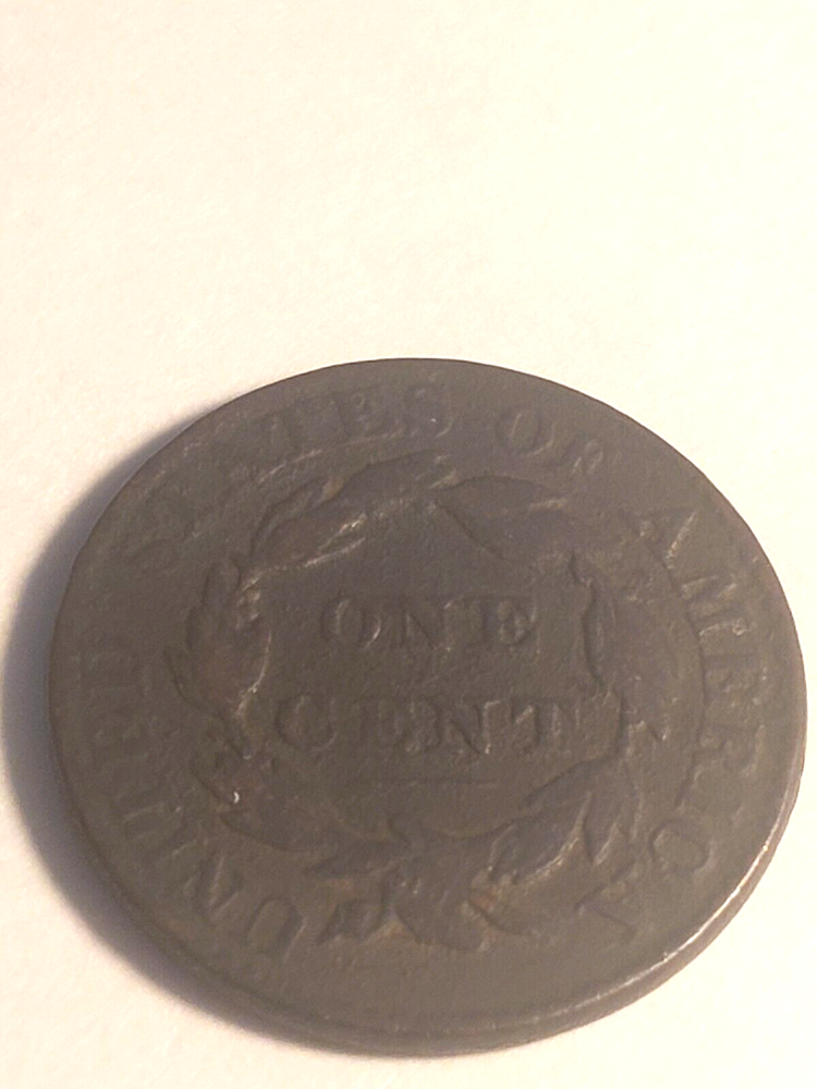 Coronet Large Cent 1828 G/VG Worn Die/Weak Strike Obverse