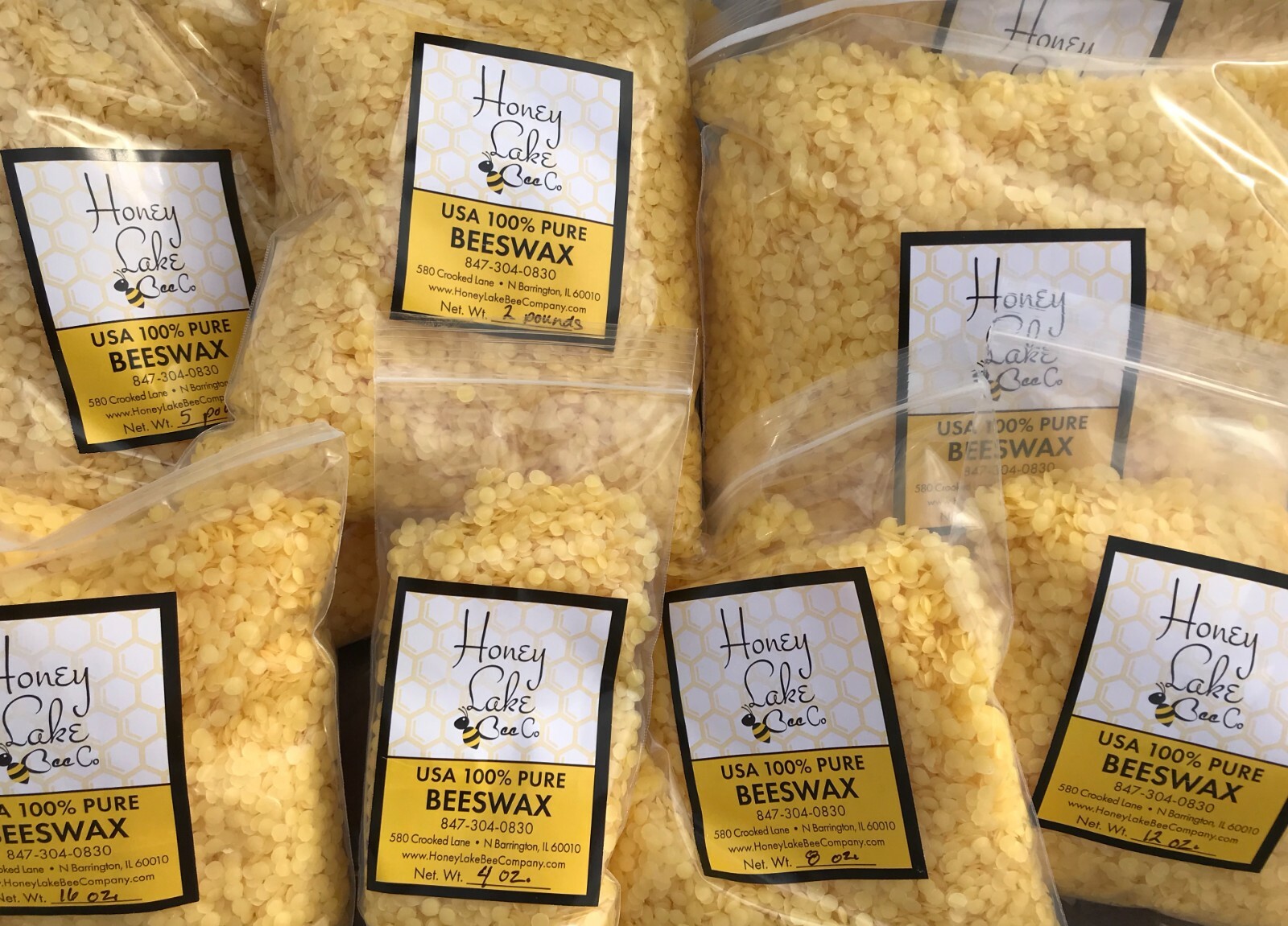 Beeswax Pellets, Yellow or White 100% USA Beeswax, Triple Filtered, Cosmetic