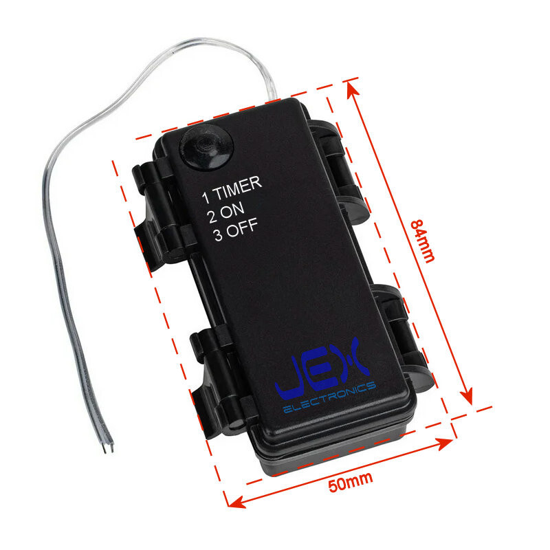 Waterproof Twin/2X AA DIY Battery Holder Case Box 3V With Power Switch & Timer