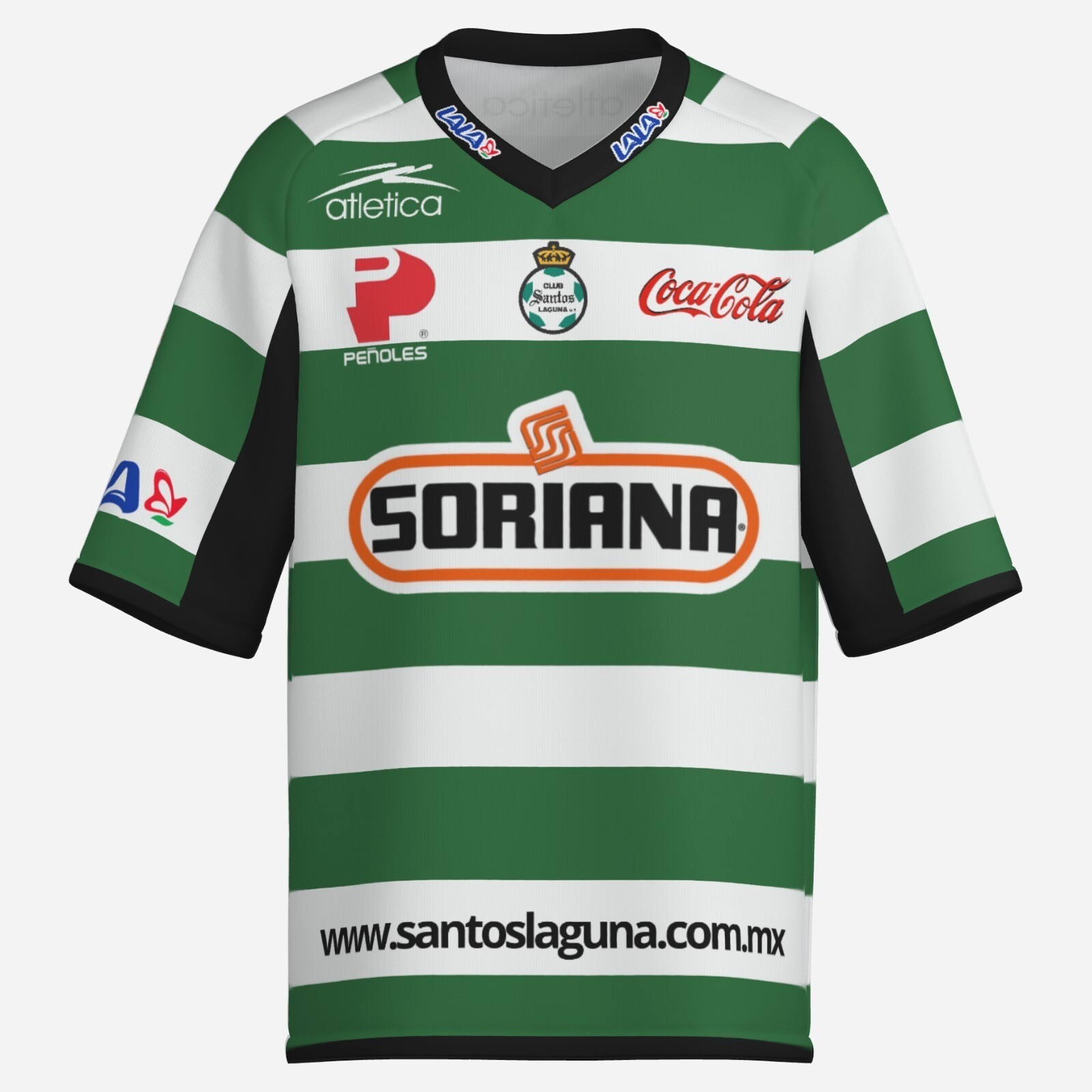 Santos Laguna - soccer jersey playera Replica shirt, 2002 2003 home futbol shirt