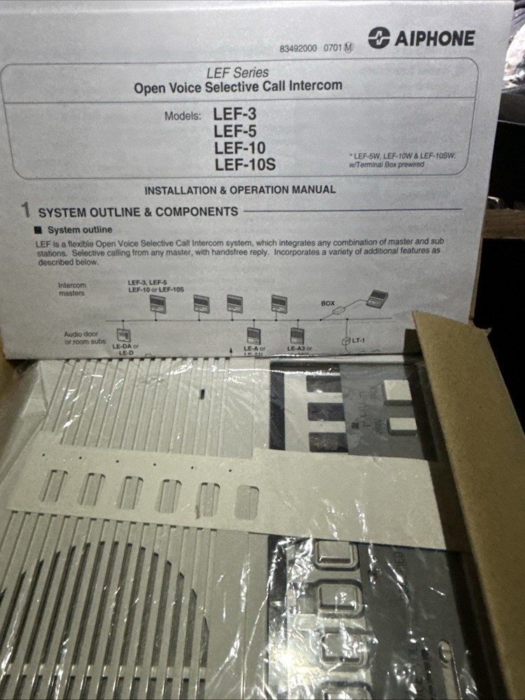 Aiphone Lef-5 Open Voice Selective Call Master Station Intercom