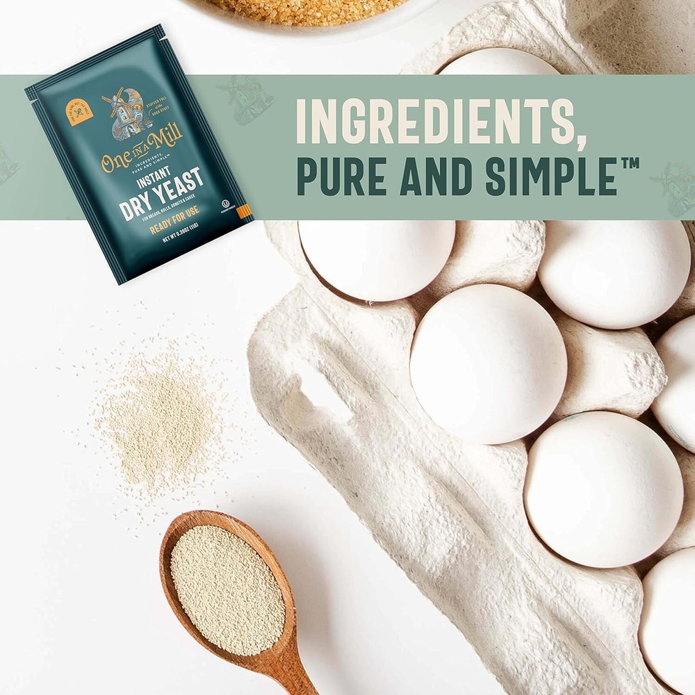 High Performance Instant Dry Yeast Pack - 48 Pack for Artisan Bread and Dough