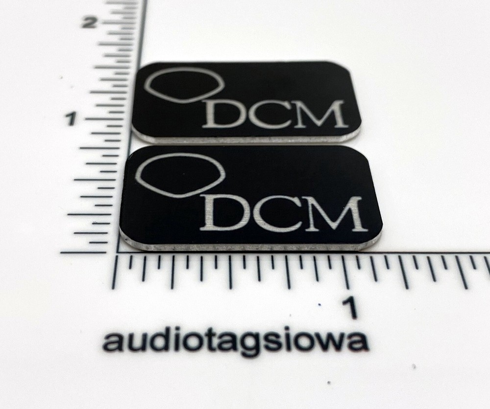 DCM Time Window - Time Frame Speaker Badge Logo Custom Pair