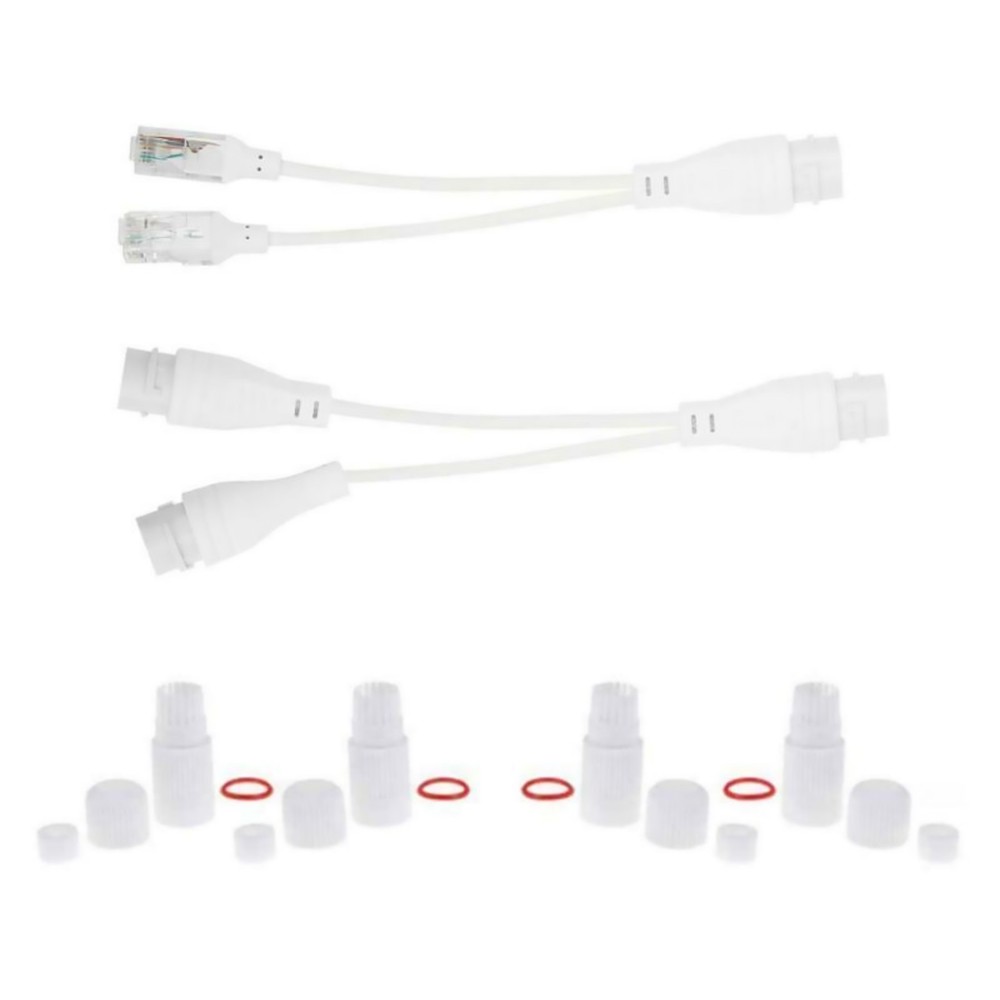 POE Splitter RJ45 2-in-1 Network Cabling Connector For Security Camera Install P