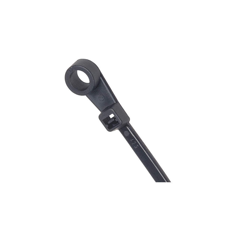 POWER FIRST 36J189 Cable Tie,Mountable,6.7 in,Blck,PK100 36J189