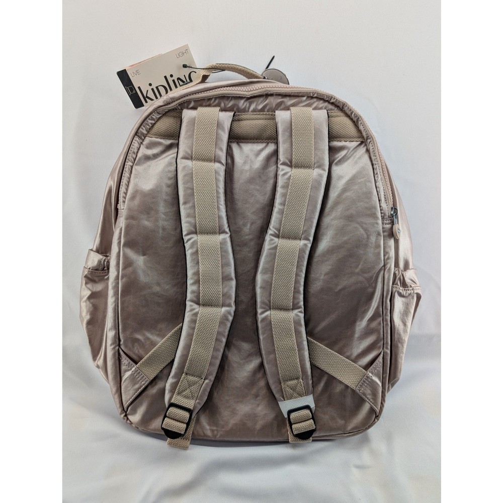 NWT Kipling Seoul Extra Large Metallic 17" Laptop Backpack in Quartz Metallic
