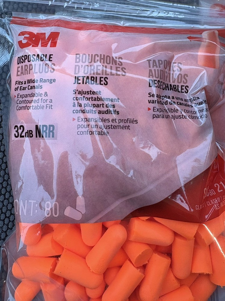 3M Orange Disposable Ear Plugs (80-Pack) 32db NRR
