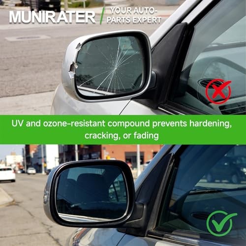 Black Driver Side Mirror Power Paintable Replacement for 2003-2008 Corolla
