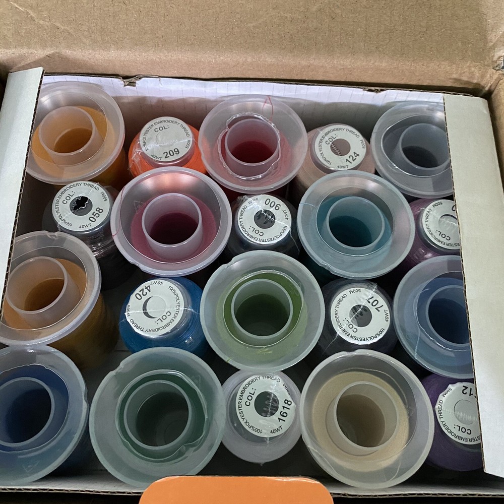 New Brothread 40 Brother Colors Polyester Embroidery Machine Thread Kit 500M
