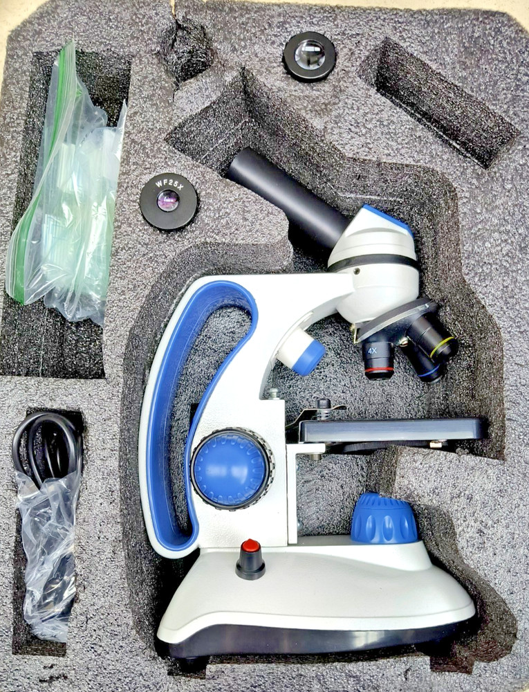 Old Ted 40x-1000x Microscope for Adults & Students w/ Microscope Slides Used