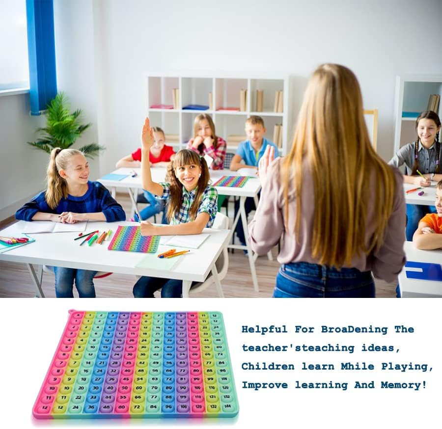 12X12 Digital Multiplication Table Game Flash Cards 3Rd Grade Fidget Math Toy,