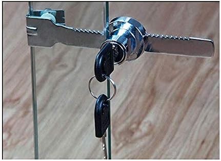 2 Pack Glass Cabinet Lock Set with Keys, Display Case Security Locks White