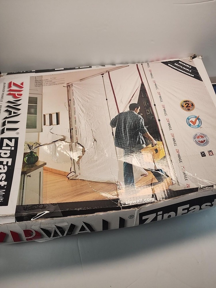 Zipwall Barrier Panels Kit, 5Ft x 12ft ,White