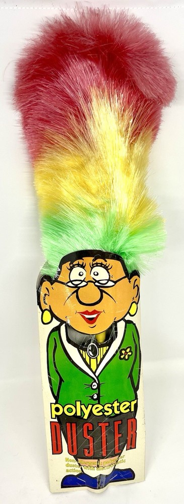 Vintage 70s 80s Fun Character Polyester Feather Duster Cleaning Electrostatic