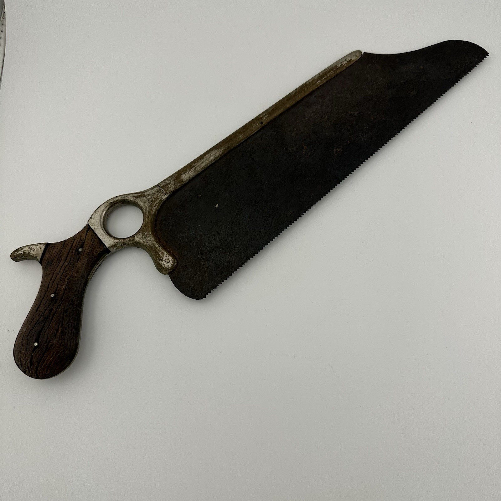 Antique 1800s US Civil War Era Leslie & Co Surgeon Amputation Bone Saw Doctor